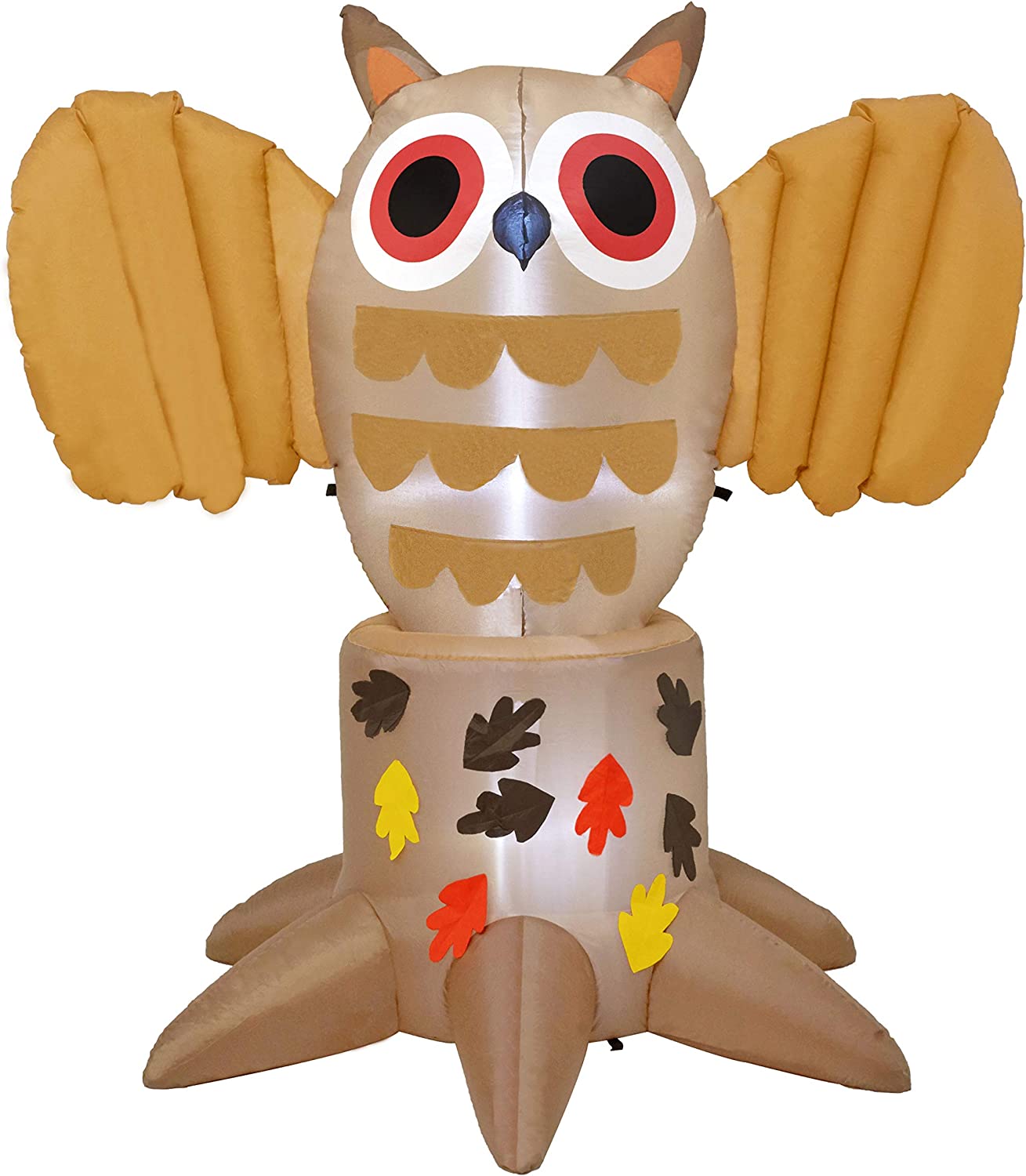 Autumn Decorations Owl Inflatables Outdoor Fall 6Ft with LED Lights for Outdoor and Indoor Decoration