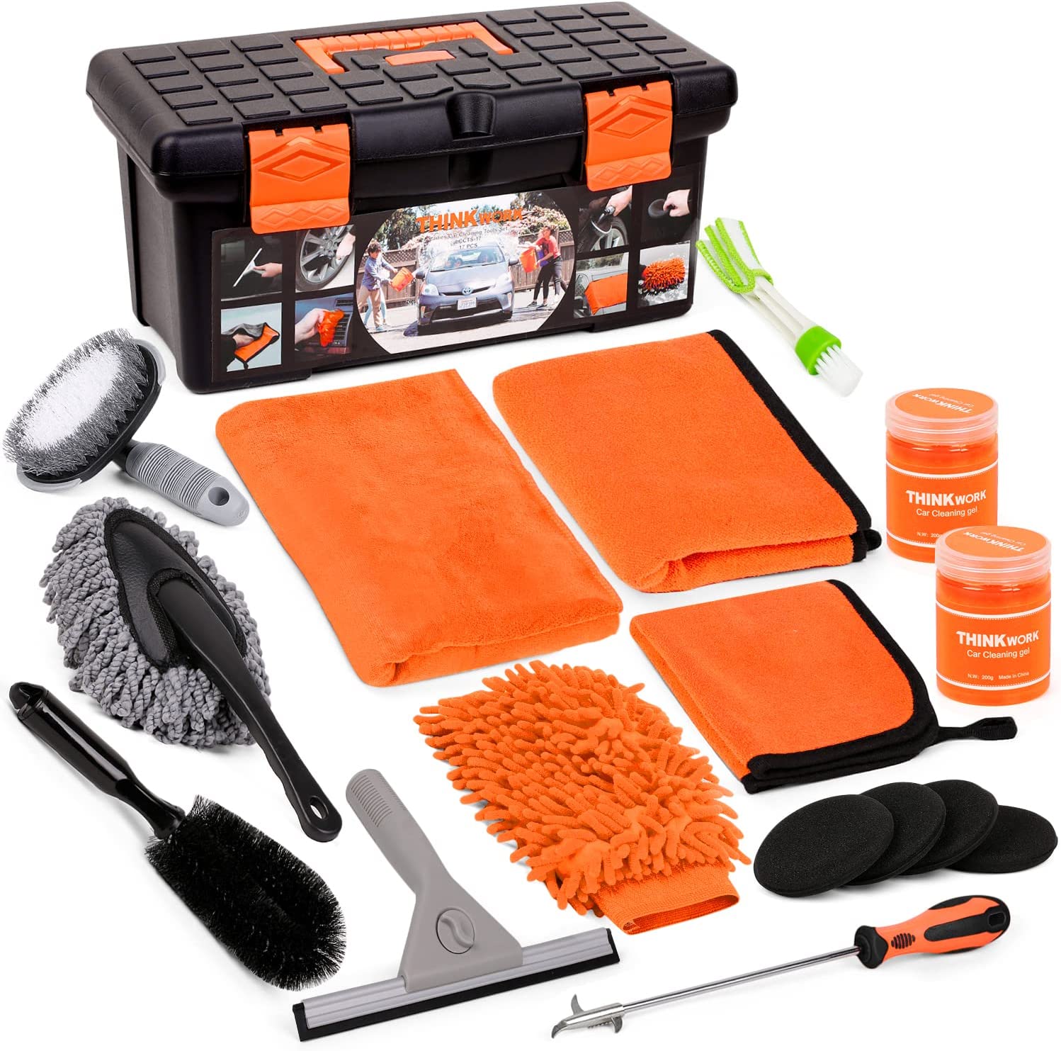 Car Kit Wash Detailing Cleaning Set Care 17 Pieces