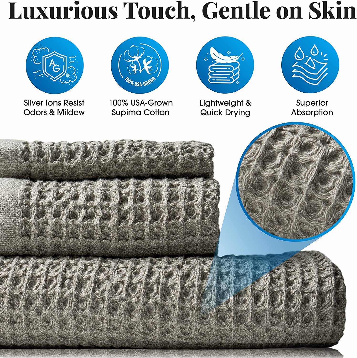 Waffle Weave Oversized Bath Sheet Towel