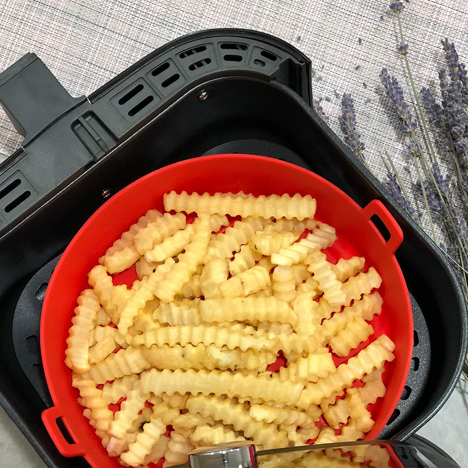 Air Fryer Silicone Pot Baking Basket Tray (For 3 to 5 QT)