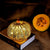 5.5 inches Glass Pumpkin Light with Timer Gold Christmas Decor