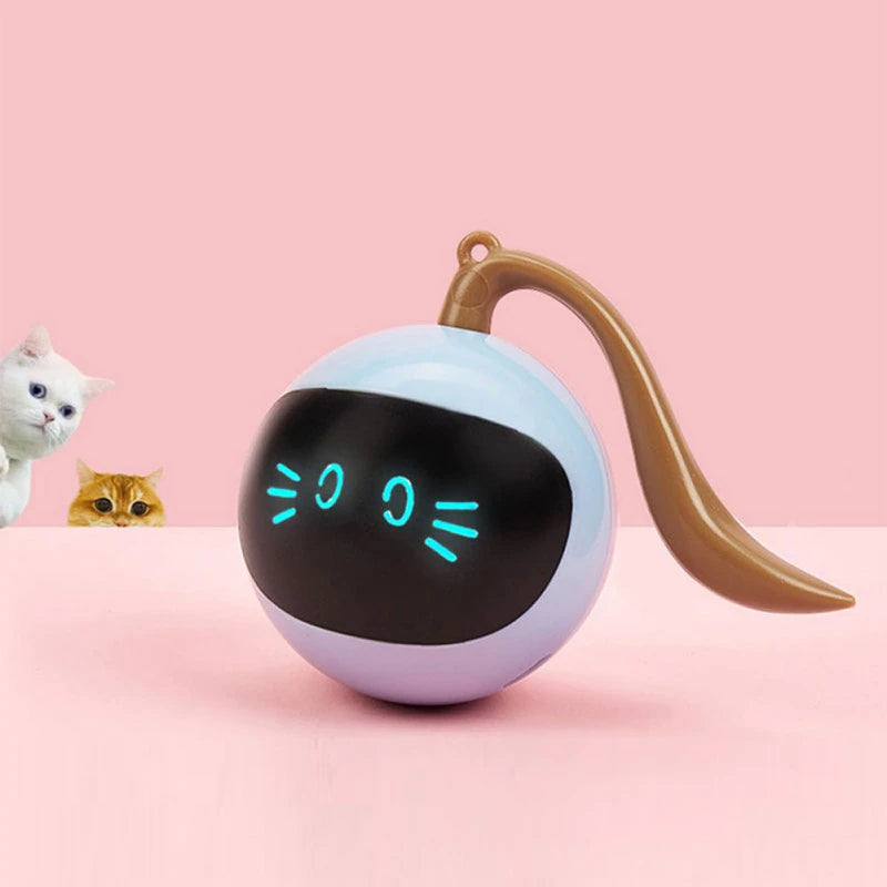 Smart Interactive Cat Toy Colorful LED Self Rotating
