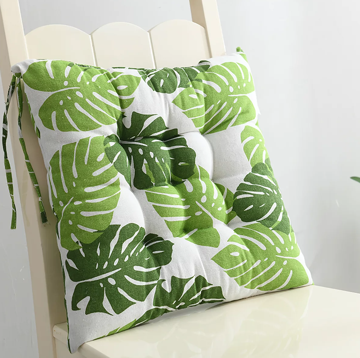 16" x 16" Chair Cushion Seat Pad Patio Garden Soft for Outdoor Home, Banana Leaf