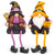 6.5 inch Resin Decorative Gnome Couple Witch Pumpkin Orange Black (Set of 2)