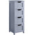 4 Drawers Wooden Bathroom Floor Cabinet Side Storage Organizer, Gray