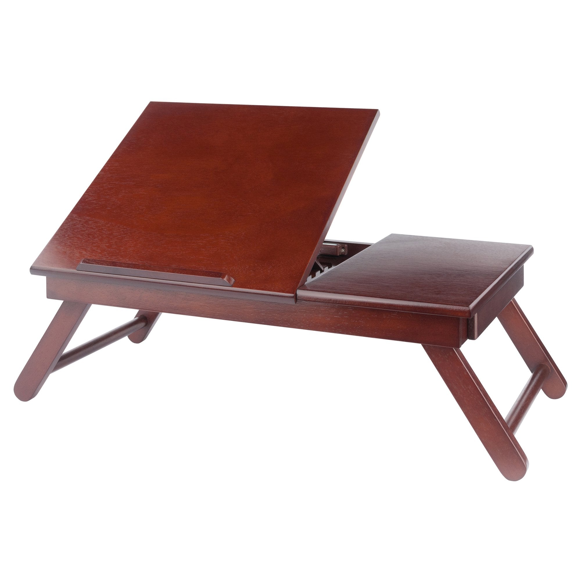 Tray Drawer Wooden Lap Desk, Walnut Finish