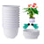 10 Pack Round Plastic Plant Flower Pot 6" x 6" x 4"